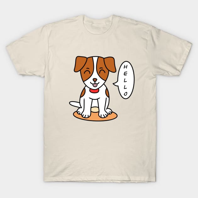 Cute jack russells terrier T-Shirt by Andrew Hau